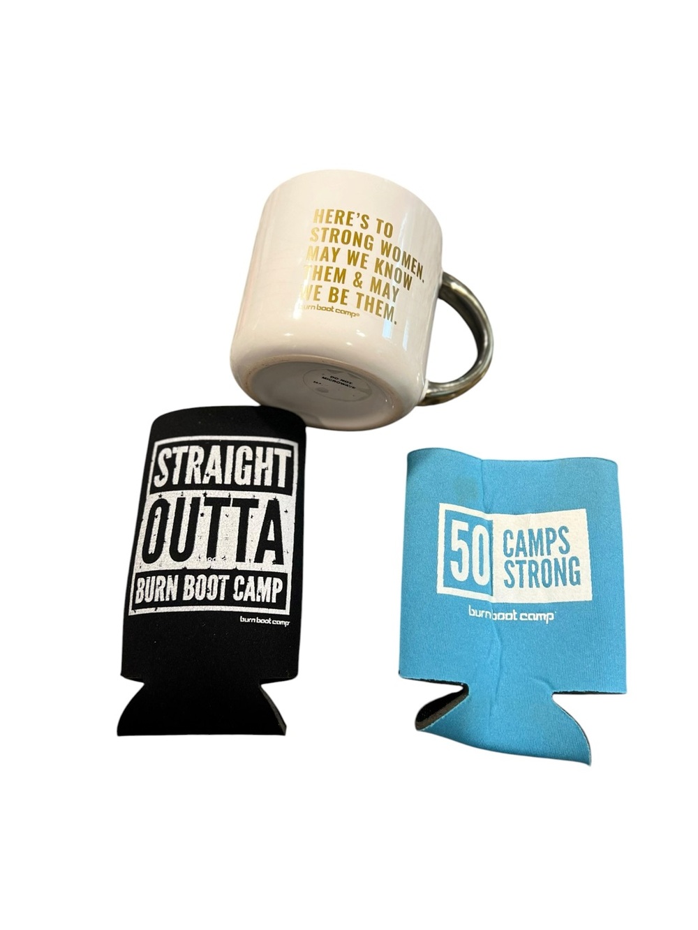Burn Boot Camp Mug & Koozie Set Strong Women 50 Camps Strong